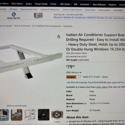 Window A/C - metal support bracket