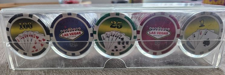 Las vegas poker chip set