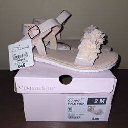 Girls Sandals With Velcro Strap Size 2