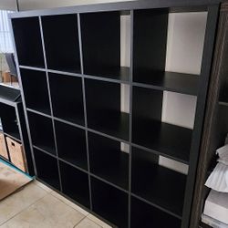 Shelf unit, black-brown, 57 7/8x57 7/8 " ALMOST NEW 0 DETAILS