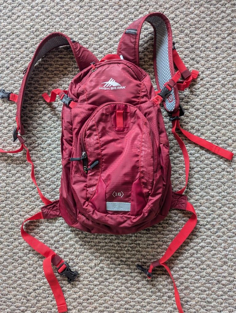 16L Hiking Backpack Day Bag Pack Trail Running Camping Water Bladder Hydration Reservoir Compatible HS Osprey Manta REI Gregory Daypack Framed Back
