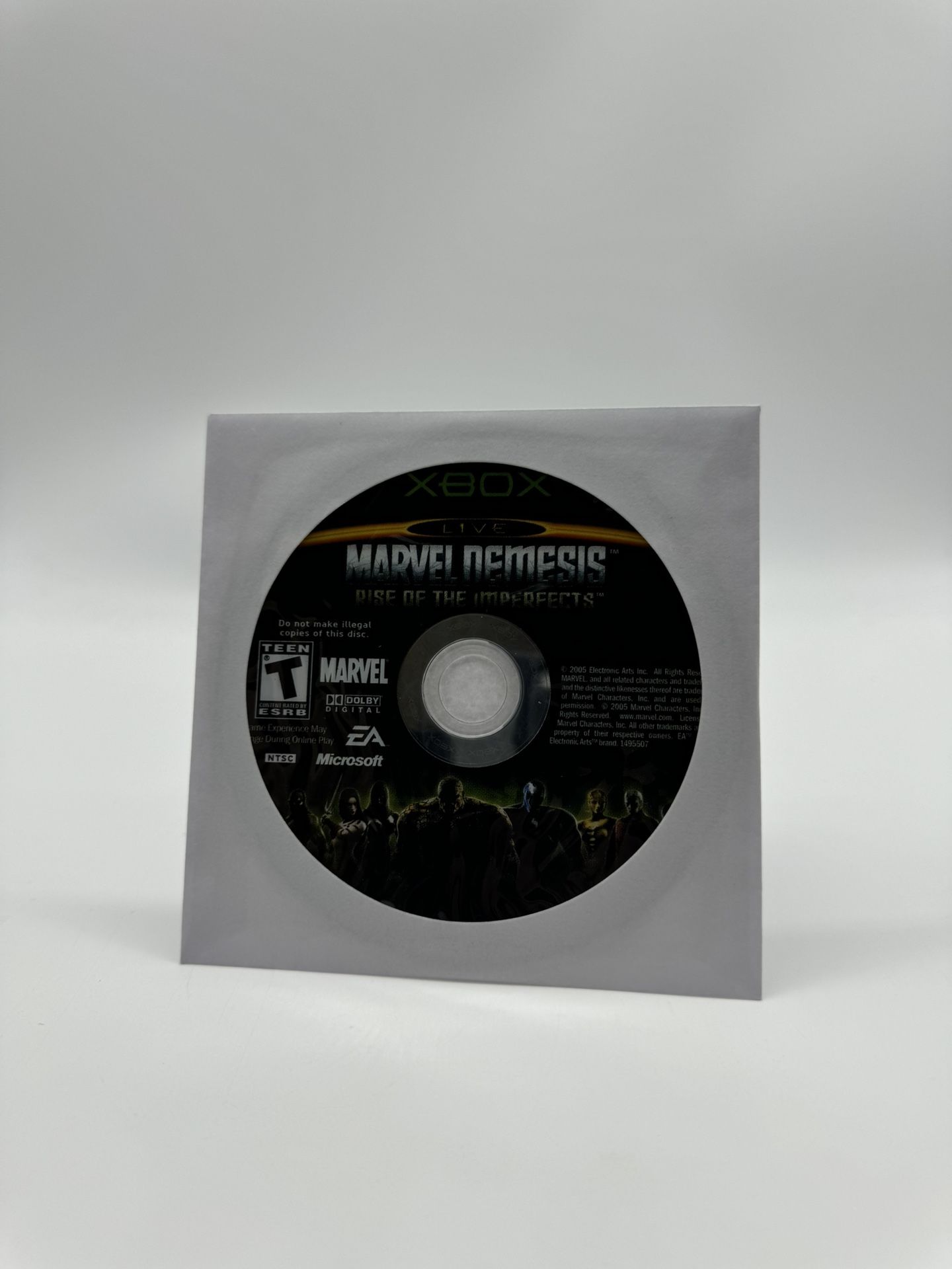 Marvel Nemesis: Rise of the Imperfects (Microsoft Xbox, 2005) Disc Only Tested