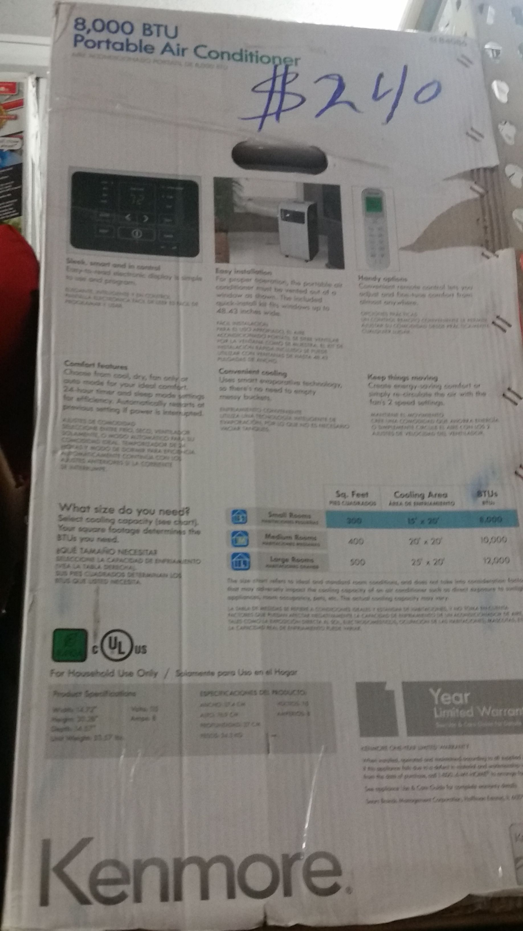 Kenmore portable ac unit