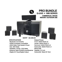PRO BUNDLE Q-UHD + WM SERIES COMMERCIAL GRADE INDOOR / OUTDOOR USE