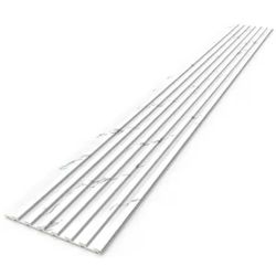 0.3 in. x 1/2 ft. x 4 ft. Carrara White WPC 3D Vinyl Decorative Wall Paneling for Interior Wall Decor (8-Pack)