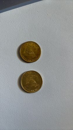 Pair of Patriotic Freedom Eagle & Flag Novelty Tokens