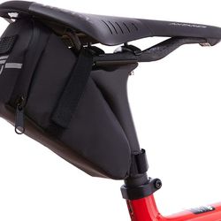 Cycle Factor Waterproof Bike Saddlebag Aerodynamic Bicycle Under Seat Pouch for Mountain, Beach or Road Bikes - Reflective Lining, Interior Mesh Bag 
