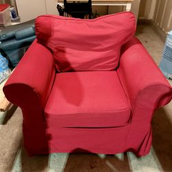 Cozy red armchair
