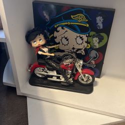 Betty boop doll W/ Motorcycle Out Of Box 
