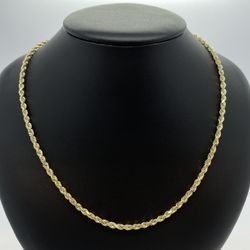 New 14K Solid Gold Rope Chain 
