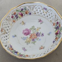 Vtg. Bavaria Schumann Candy Dish 6.5" D