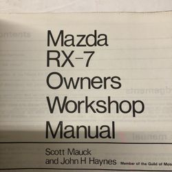 Repair Manual   Mazda RX-7 Rotary 