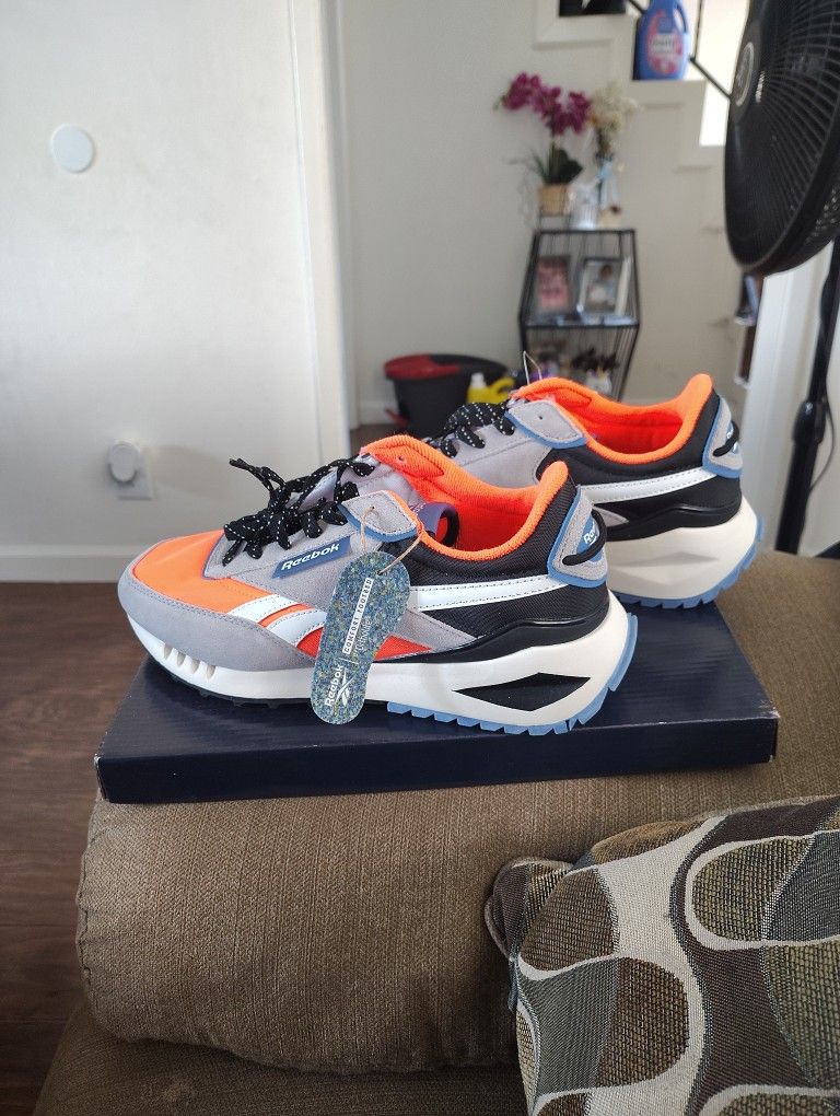Reebok Classic Leather Legacy Mens Sneaker Forte Racer Orange Flare Size 10