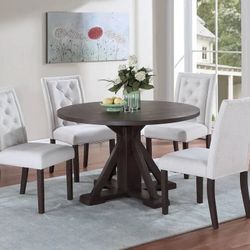 5 PCS Velinda Collection Dining table set-vailable in 2 colors Now On Sale 769.00 Free Delivery 🚚