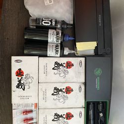 Tattoo Machine Kit Dragon Hawk Full Setup w/ Needles & Ink