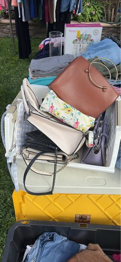 Purses yard sale