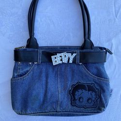 Betty Boop Blue Jean Belt Buckle Purse