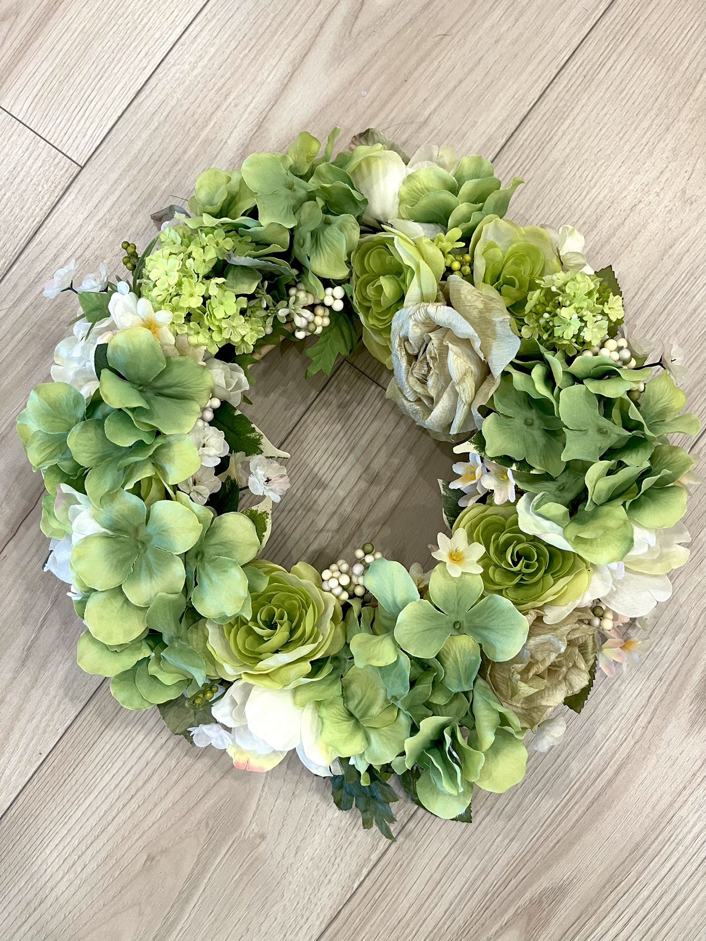 Faux Floral Wreath 12 Inches 