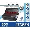 JENSEN XDA92RB Class D 2 Channel Bridgeable Amplifier with 80 Watts x 2 RMS, 600 Watts