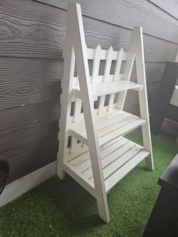 White Three Tiered Shelf