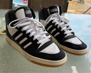 Turnaround Mid Top Lace-Up Sneakers Black / White Adidas Shoes Size 7.5 Men’s