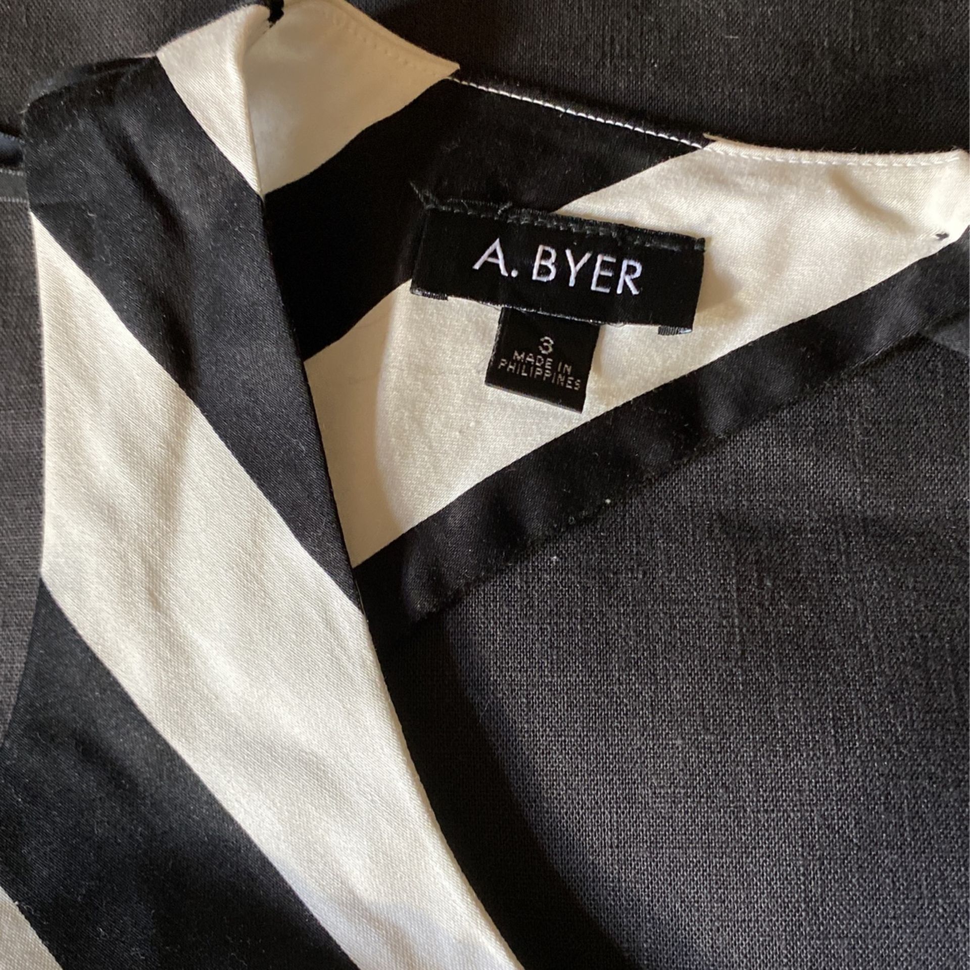 A.Byer Black And Whit Dress
