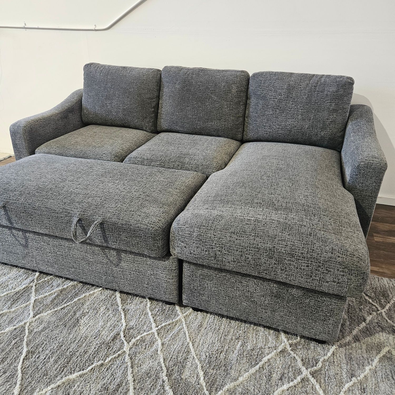 Reversible Chaise Pull out Sleeper Sectional - FREE DELIVERY