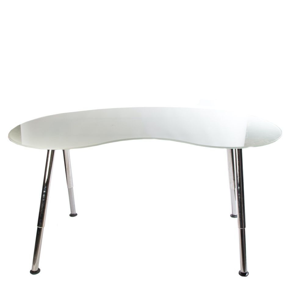 Ikea Galant frosted white glass desk