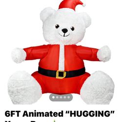 🎄6FTAnimated “HUGGING” Bear