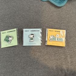 Peanuts + Starbucks Pins 