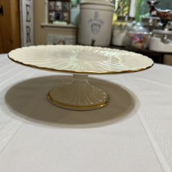 Lenox Plaza Collection Gold Trim Cake Stand