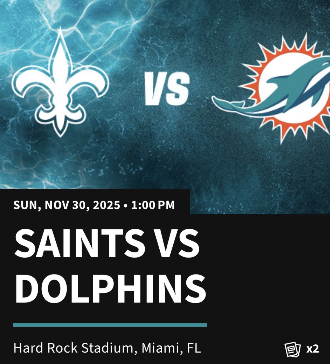 Miami Dolphins Vs New Orleans Saints 