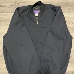 VTG Horace Small Apparel Co. Black  Bomber  Jacket Men's Size XL Full Zip