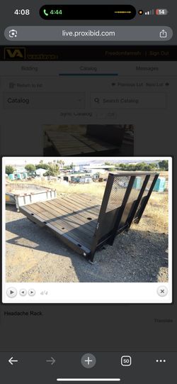 Flat Bed For Truck W/ Headache Rack.  7ft 