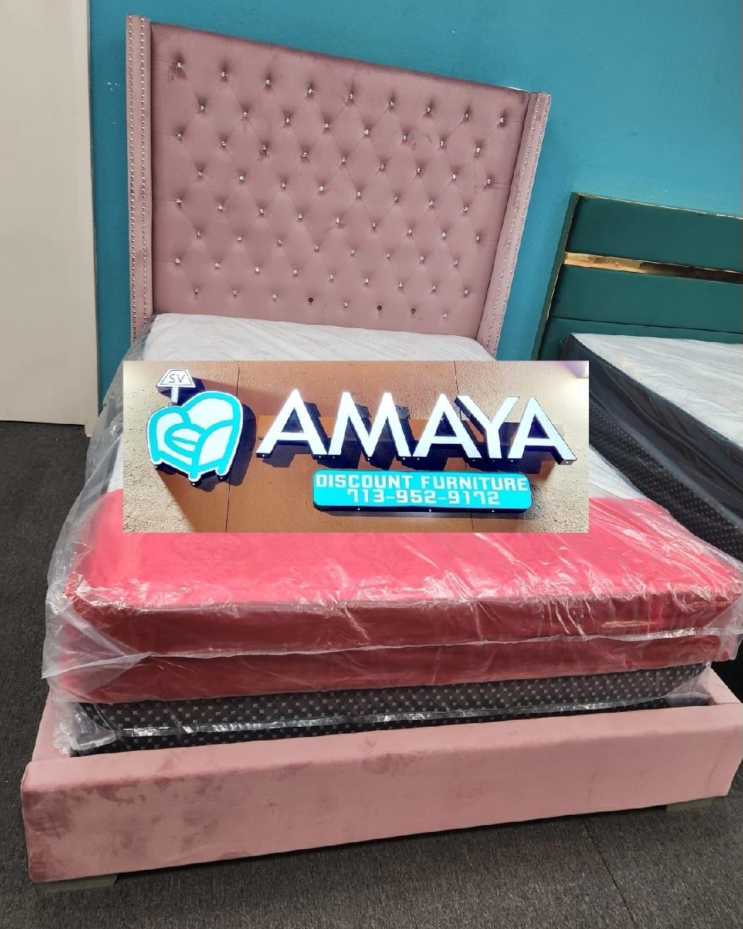 Queen Bed Frame With Mattress Pillow Top