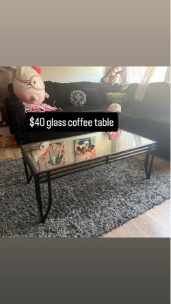 Glass coffee table