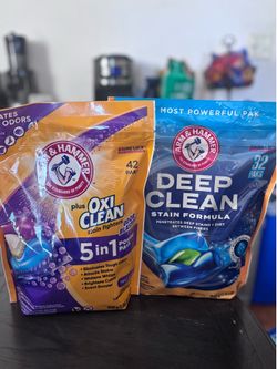Arm & Hammer Laundry Detergent Power Paks - OxiClean 5-in-1 and Deep Clean Stain Formula(8$$ EACH)