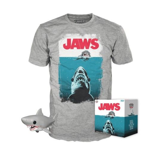 Jaws Tee & Viny Jaws Figure VAULTED Box Set Funko XS Size Shirt UNISEX
