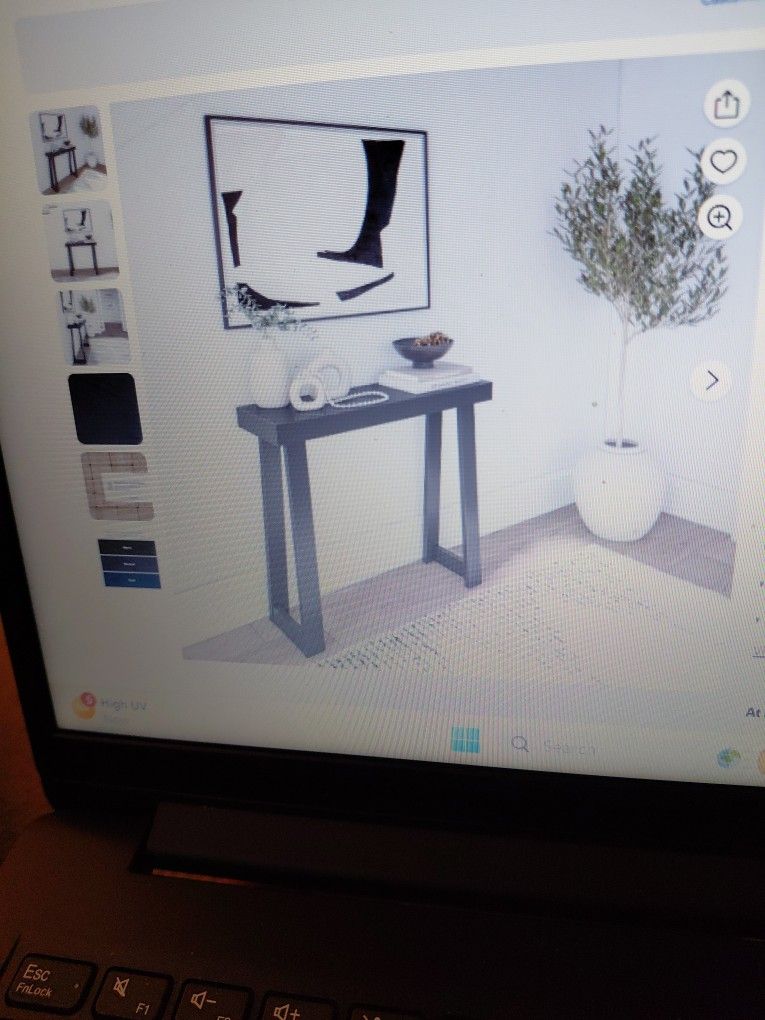 Black Wood Console Table