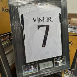 Vini Jr. Real Madrid Home Shirt | Framed Hand Signed w/ COA