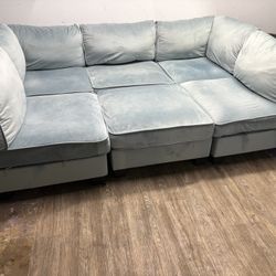 6 Piece Modular Sectional Couch 