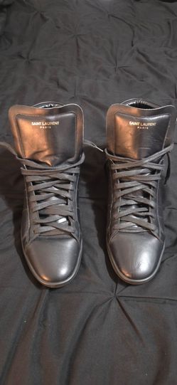 YSL Saint Laurent Men's Black Leather Sneaker
