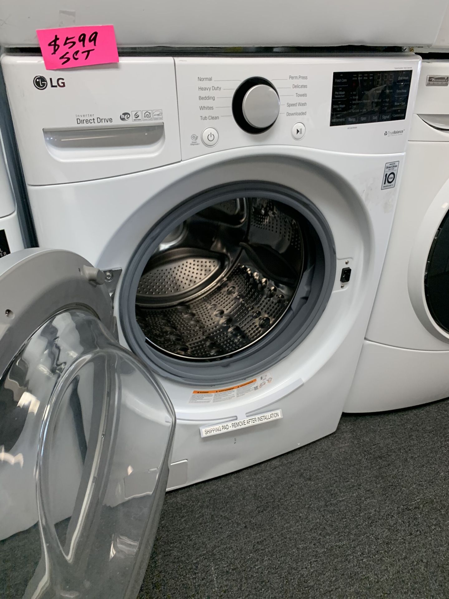 LG FRONT LOAD WASHER AND KENMORE ELECTRIC DRYER SET IN EXCELLENT CONDITION