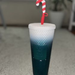 Disneyland Starbucks Mickey Holiday Christmas Candy Cane Tumbler Cup