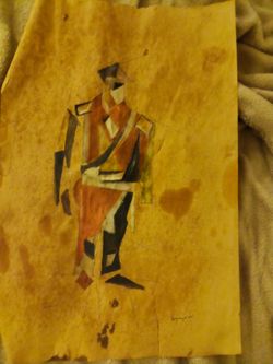 Old Russian Soldier Painting Sketch