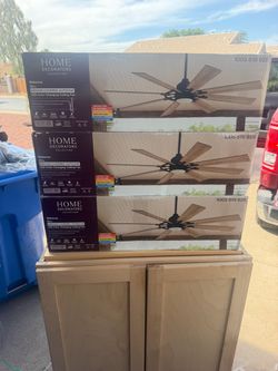 Makenna 60 in. Indoor/Outdoor Matte Black Ceiling Fan with Integrated LED with Light Kit, DC Motor and Remote $160 EACH BRAND NEW FIRM PRICE