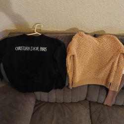 Girl Long Sleeve Tops and A reversible Northface Jacket All Small.