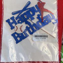 Baseball Birthday Cake Topper
