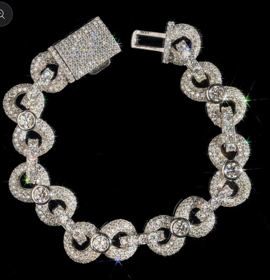 Custom Moissanite Infinity Cuban Link Bracelet