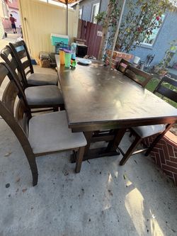 6 chair dinning table set bar height